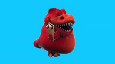Dondurmalı eğlenceli dinozor - 3 boyutlu animasyon 