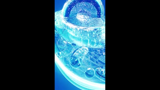 生物学的細胞の抽象的なイラスト — ストック動画