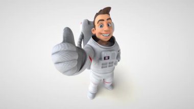 Baş parmağıyla astronot animasyonu 