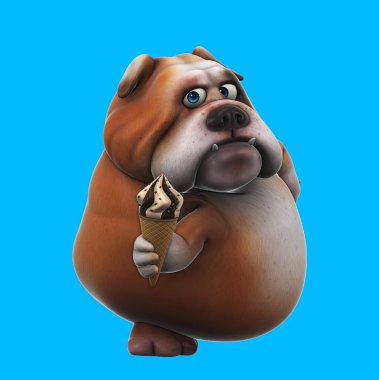 Dondurmalı çizgi film köpeği.