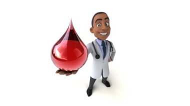 Düşürmeli doktor çizgi film karakterinin 3 boyutlu animasyonu