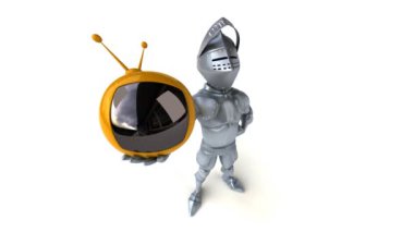TV 'li komik karakter şövalyesi - 3 boyutlu animasyon 