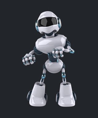 Eğlenceli 3 boyutlu robot dansı.