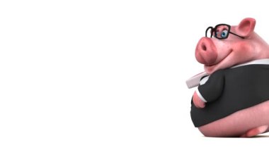 et - 3d animasyon tutan domuz çizgi film karakteri 