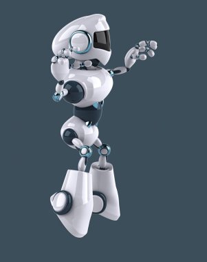 Eğlenceli 3D robot karakter kazananı