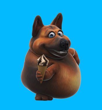 Dondurmalı çizgi film köpeği.