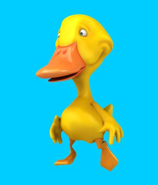 Eğlenceli üç boyutlu ördek dansı.