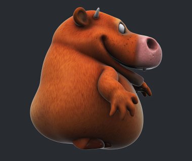 Eğlenceli 3 boyutlu inek dansı.