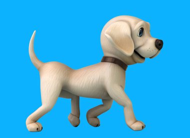 Eğlenceli üç boyutlu çizgi film karakteri Labrador Retriever