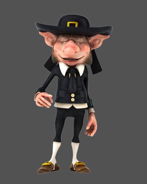 Fun 3D cartoon goblin character  clipart