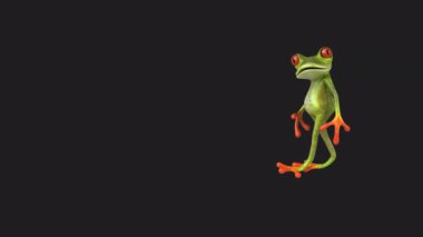 Eğlenceli kurbağa konuşması - 3D İllüstrasyon