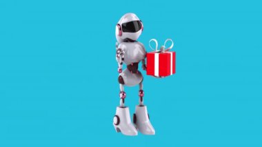 Eğlenceli çizgi film robotu kadın