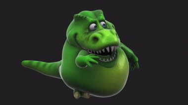 Dinozor, komik çizgi film karakteri konuşuyor - 3 boyutlu animasyon  