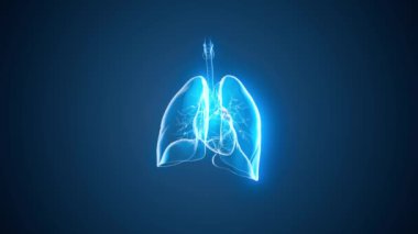 Koyu arka planda insan akciğer kanseri