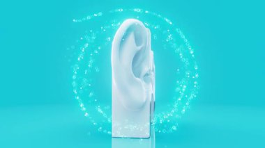 Bir kulak animasyonunun kavramsal 3 boyutlu animasyonu