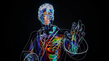 İnsanoğlunun dövüş sanatları yapma süreci, soyut tıbbi vizyon