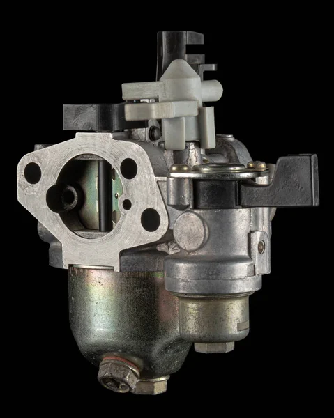 Carburetor Part Gasoline Internal Combustion Engine Spare Part Isolated Black — Stock Photo, Image