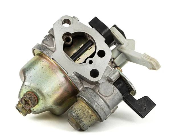 Carburador Parte Motor Combustão Interna Gasolina Peça Sobresselente Isolado Sobre — Fotografia de Stock