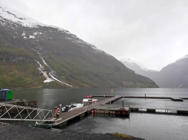 Geiranger Norway Травня 2022 Поромний Док — стокове фото