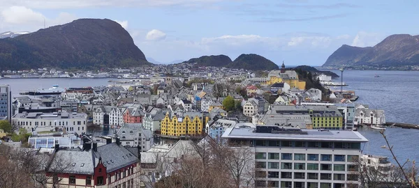 Алесунн Норвегія Травня 2022 Панорамний Вид Міста Краєвиду Аксла — стокове фото