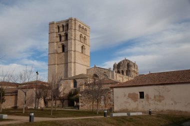 Zamora, İspanya - 8 Ocak 2021: Zamora Katedrali