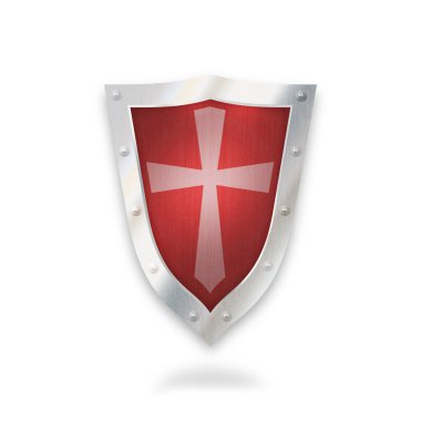 Çapraz ile Ortaçağ perçinli kalkan.