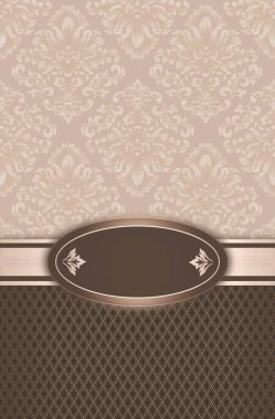 Klasik çiçek desenli ve zarif kenarı olan bir arka plan.