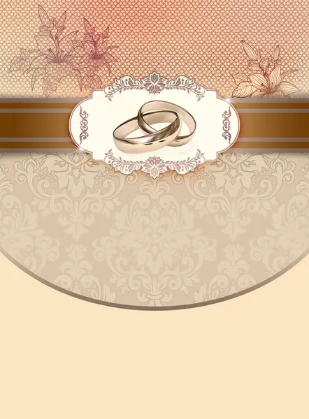 Altın yüzüklü dekoratif düğün geçmişi.