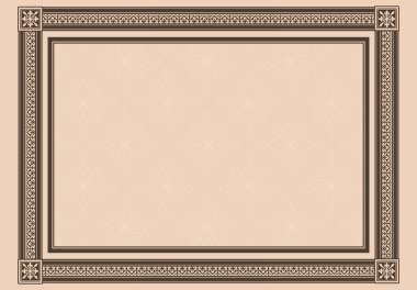 Zarif süs ve desenli dekoratif vintage çerçeve.
