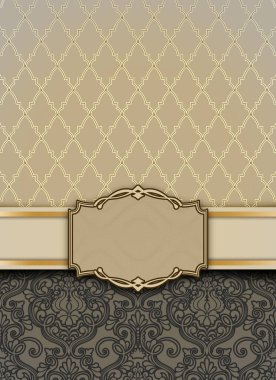 Geçmişe dönük süs ve desenlerle dekoratif arkaplan.