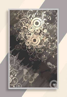 Tasarım için zarif tek renkli çiçek arkaplanı.