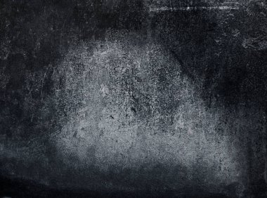 Arkaplan tasarımı için hasarlı koyu beton duvar dokusu.