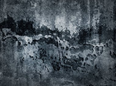 Arkaplan tasarımı için hasarlı koyu beton duvar dokusu.