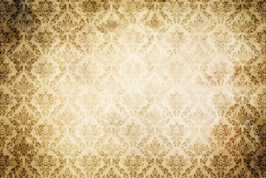 Arkaplan tasarımı için dekoratif vintage süslemeli eski kağıt dokusu.