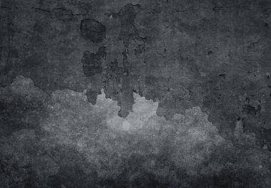 Tek renkli koyu grunge beton duvar arkaplanı.