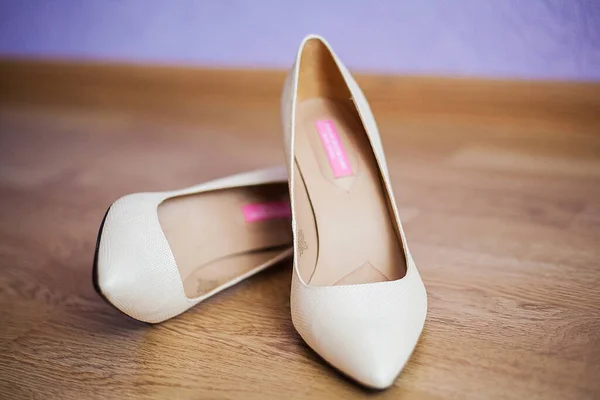 Beautiful Wedding Shoes Floor — Stock Photo, Image