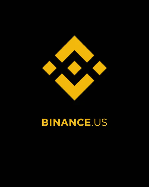 Yellow Binance Εικονίδιο Απομονώνονται Μαύρο Φόντο Εικονόγραμμα Αλυσίδας Binance Coin — Διανυσματικό Αρχείο