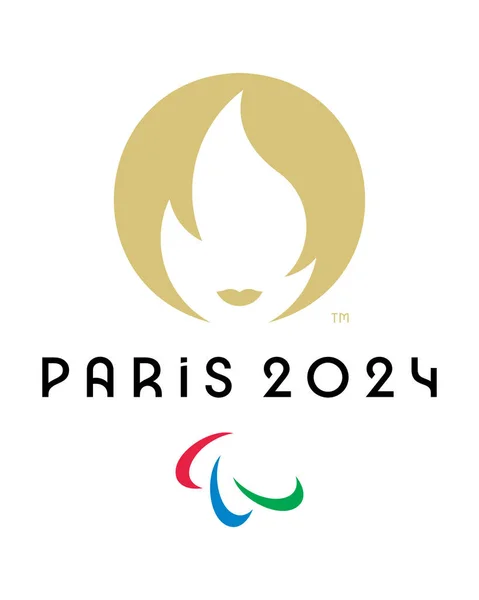 Kyiv Ukrayna Haziran 2023 Paralimpik Oyunlarının Resmi Logosu Paris Fransa — Stok Vektör
