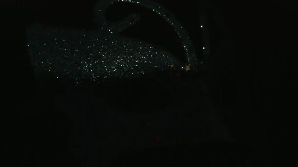 Luxury Traditional Venetian Mask Dark Background Sometimes Illuminated Sparkles Darkness — Stock Video