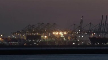 Rotterdam limanına giden yeni gemiler. 