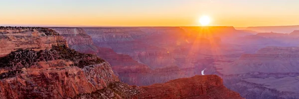Захід Сонця Національному Парку Гранд Каньйон Арізоні Сполучені Штати Америки — стокове фото