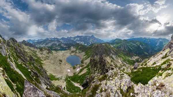 Tatra Bergzicht Aan Groep Van Gletsjermeren Van Pad Kasprowy Wierch — Stockfoto