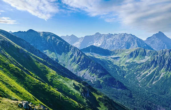 Tatra Mountain Panorama Polonya Görünümden Kasprowy Wierch Dağı — Stok fotoğraf