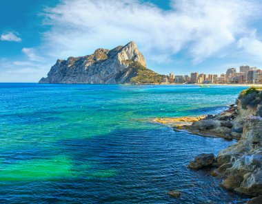 CALP kasaba yaz kıyı şeridi, Costa Blanca (Valencia), İspanya