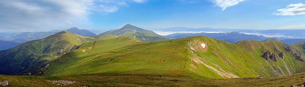 Panorama Horského Hřebene Chornogora Karpaty Ukrajina — Stock fotografie