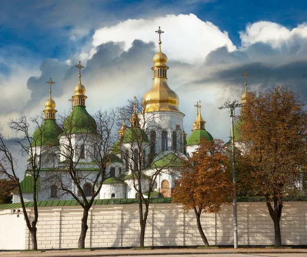Sabah Aziz Sophia Katedrali Kilise Manzaralı Kyiv Şehir Merkezi Ukrayna — Stok fotoğraf