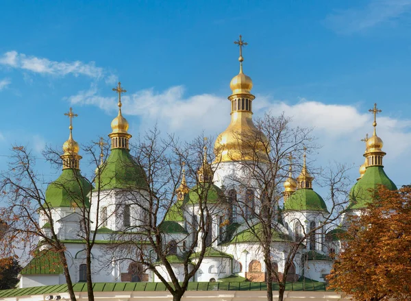 Goedemorgen Saint Sophia Kathedraal Kerkgebouw Uitzicht Kiev Centrum Oekraïne — Stockfoto