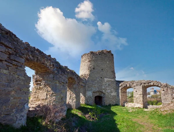 Spring View Castle Ruins Khmelnytskyi Oblast Ukraine — Stock Photo, Image
