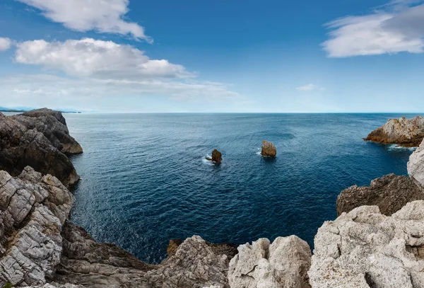 Pejzaż Wybrzeża Oceanu Atlantyckiego Hiszpania — Zdjęcie stockowe