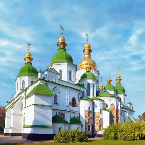 Goedemorgen Saint Sophia Kathedraal Kerkgebouw Uitzicht Kiev Centrum Oekraïne — Stockfoto